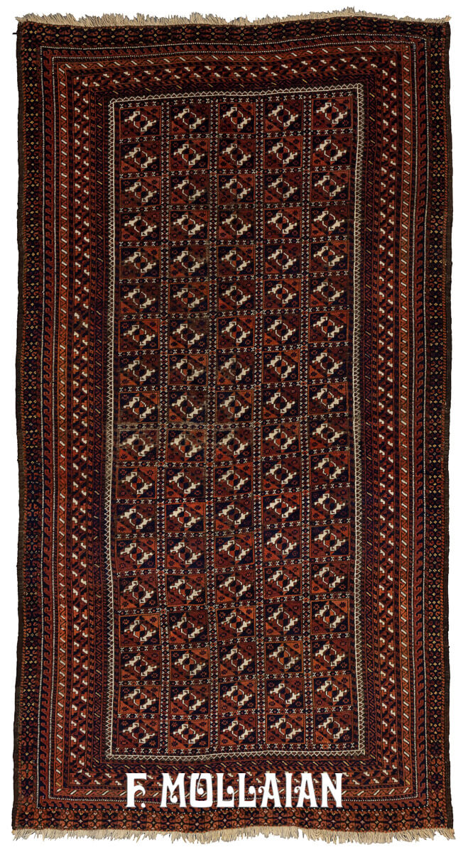 Antique Baluch Rug Red Color n°:81542641